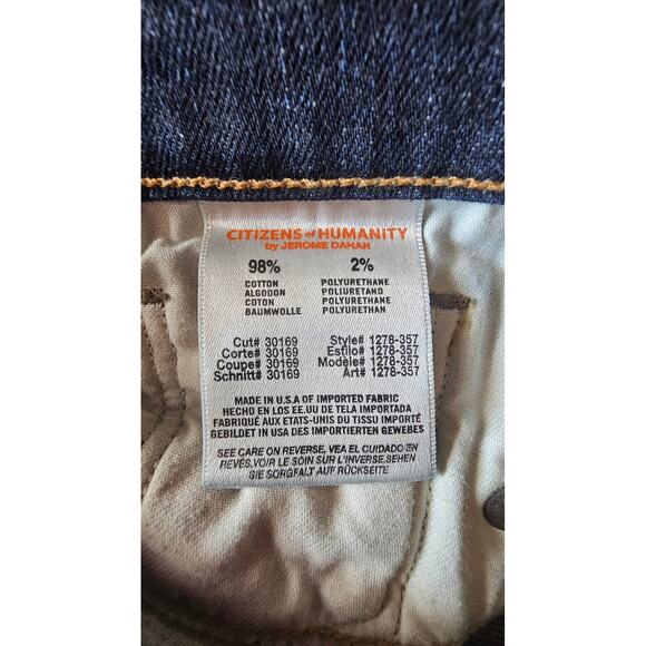 Citizen of Humanity Women's Blue Cotton Regular Fit Denim Jeans Pant Size 27 - Picture 4 of 9